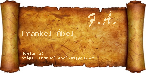 Frankel Ábel névjegykártya